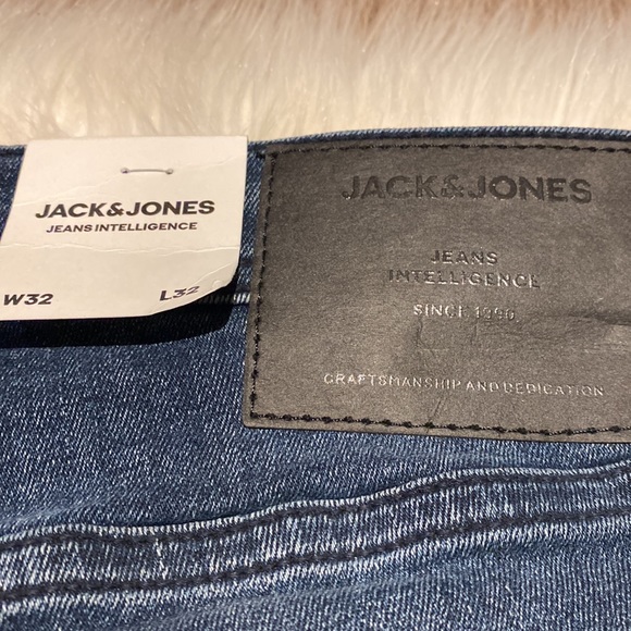 Jack & Jones Denim Men’s Blue Jeans Skinny Glenn Waist Size 32 Leg 32 NWT - Picture 7 of 9